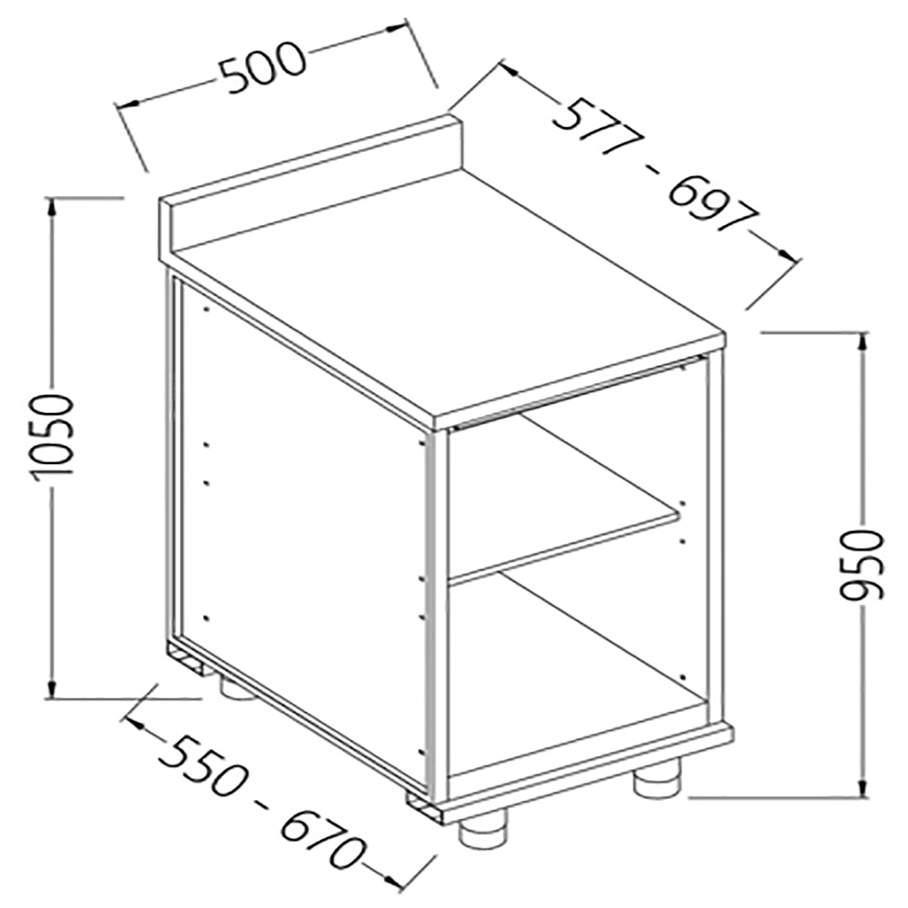 Mueble trasero neutro, con  respaldo