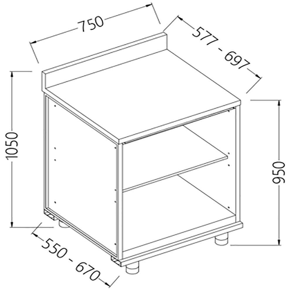 Mueble trasero neutro, con  respaldo