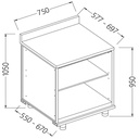 Mueble trasero neutro, con  respaldo
