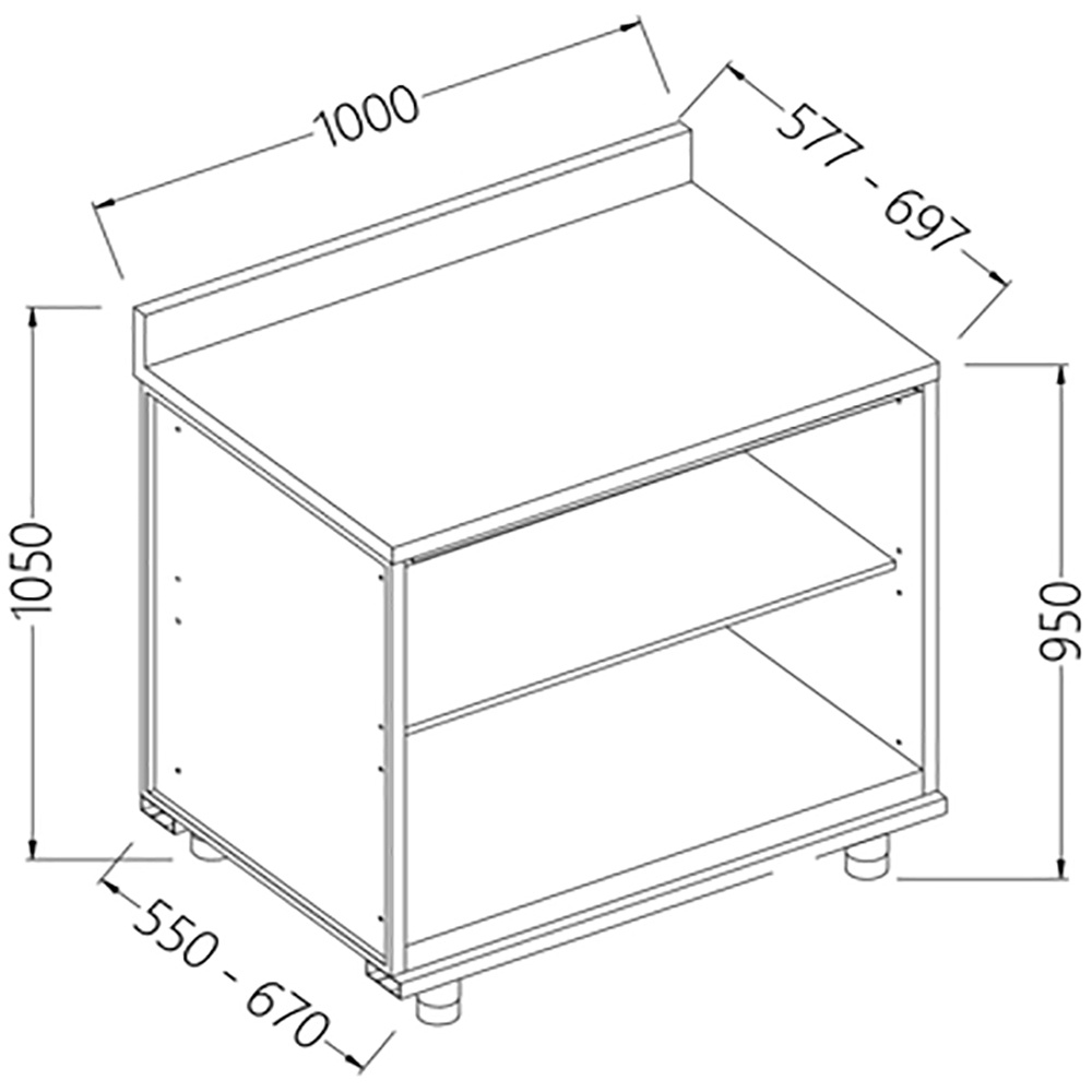 Mueble trasero neutro, con  respaldo