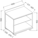 Mueble trasero neutro, con  respaldo