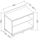 Mueble trasero neutro, con  respaldo