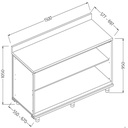 Mueble trasero neutro, con  respaldo