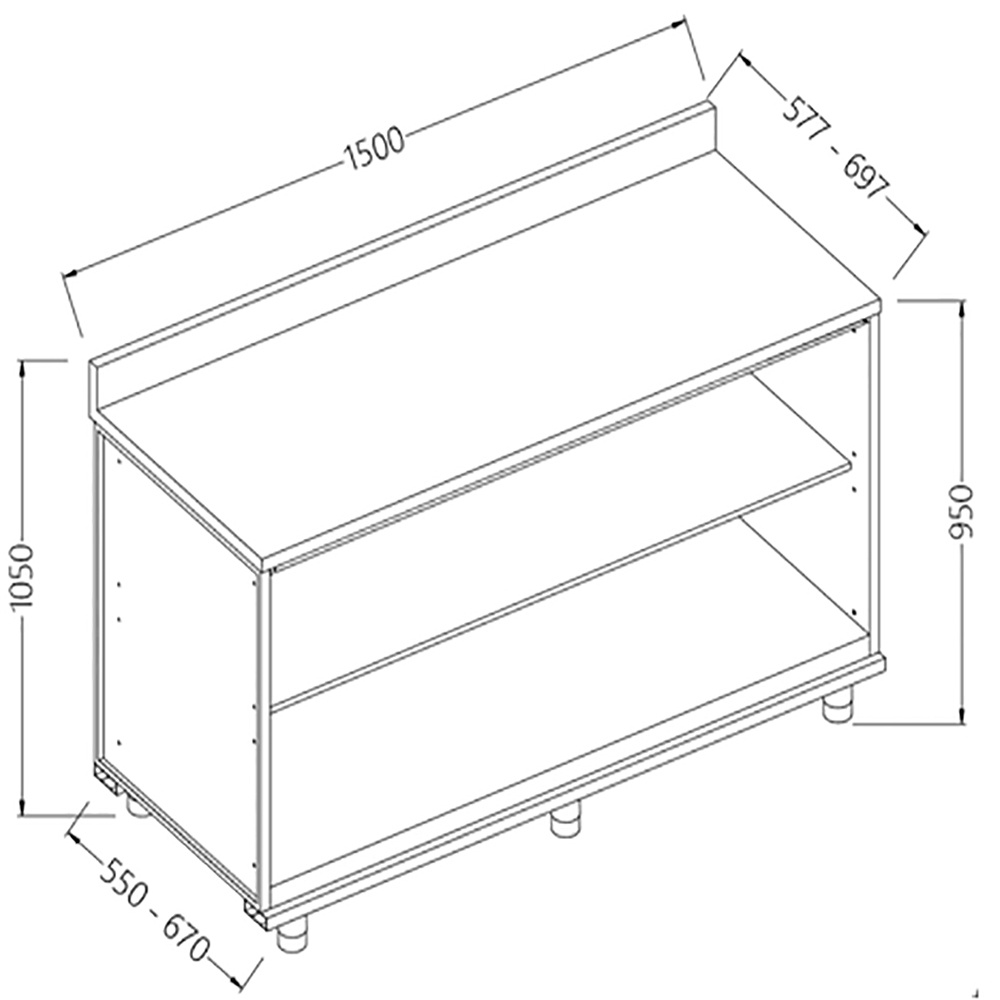Mueble trasero neutro, con  respaldo