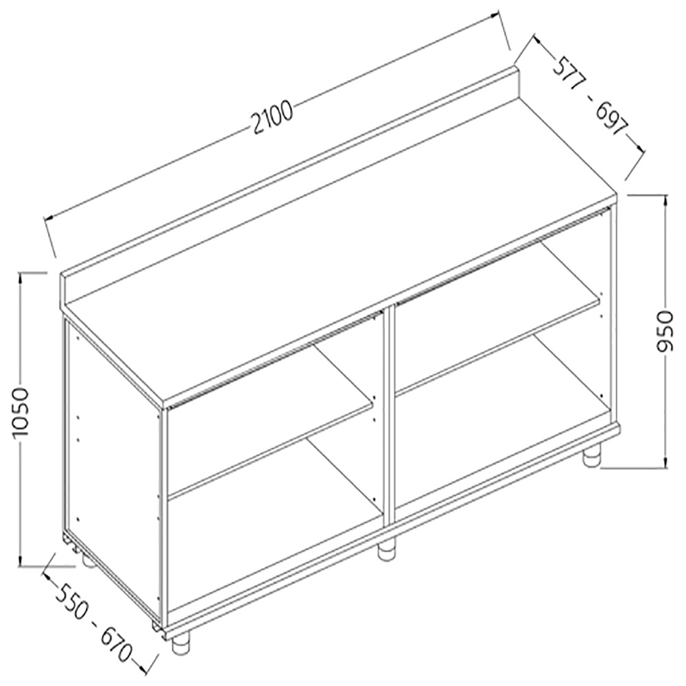 Mueble trasero neutro, con  respaldo
