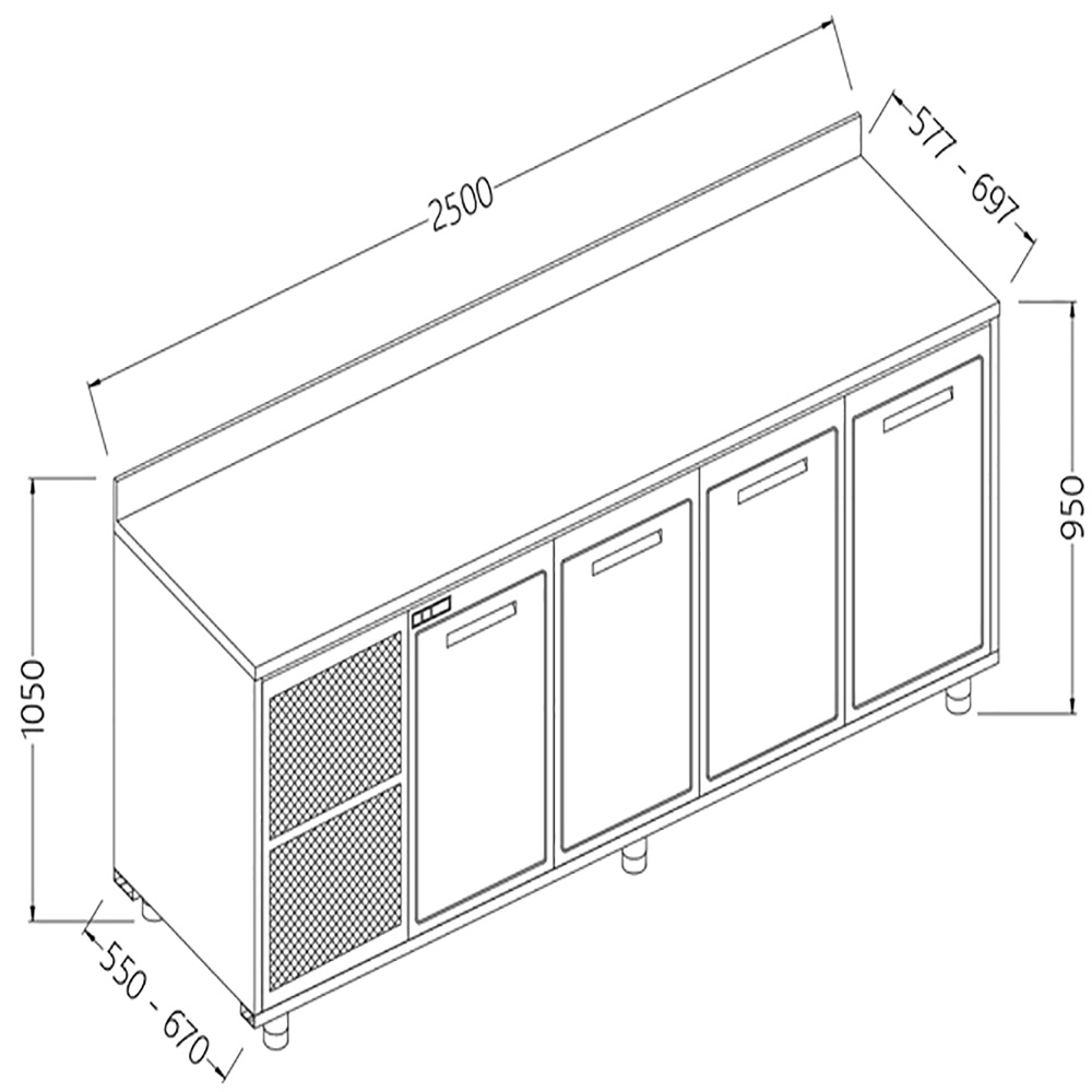 Mueble trasero neutro, con  respaldo