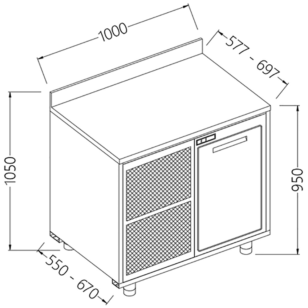 Mueble trasero neutro, con  respaldo